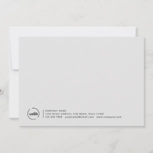 Professional Modern Business Logo Grey Card