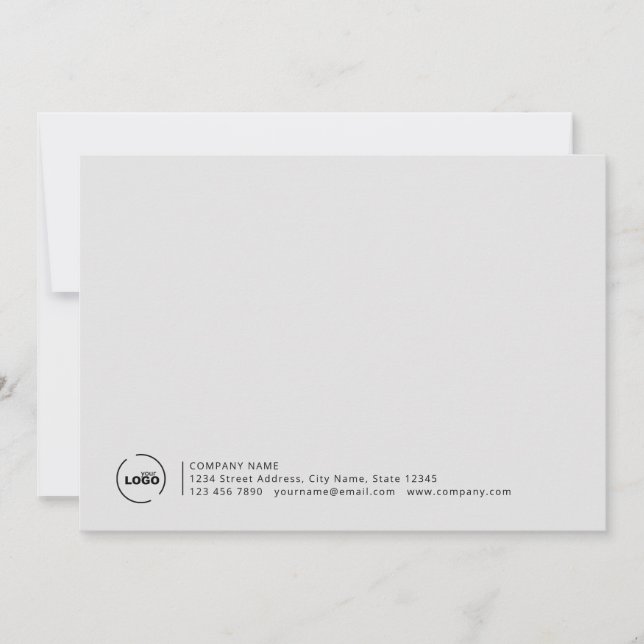 Professional Modern Business Logo Grey Card (Front)