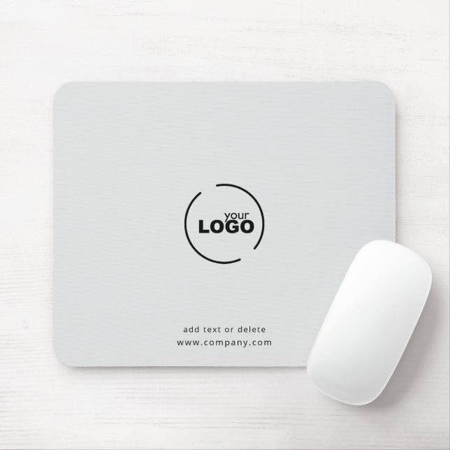 Professional Modern Business Logo Grey Mouse Mat (With Mouse)