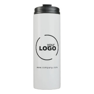 Professional Modern Business Logo Light Grey Thermal Tumbler