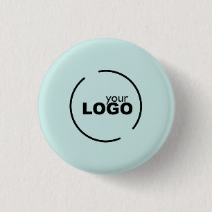 Professional Modern Business Logo Light Turquoise 3 Cm Round Badge