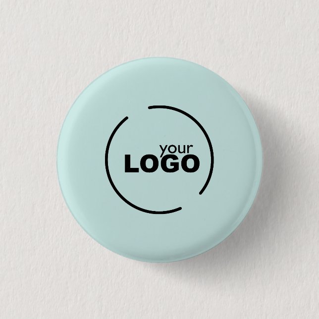 Professional Modern Business Logo Light Turquoise 3 Cm Round Badge (Front)
