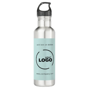 Professional Modern Business Logo Light Turquoise 710 Ml Water Bottle