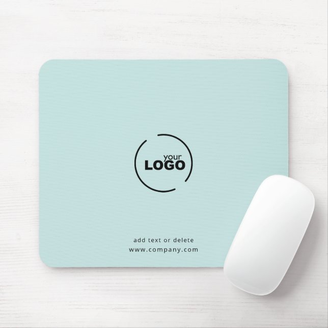 Professional Modern Business Logo Light Turquoise Mouse Mat (With Mouse)