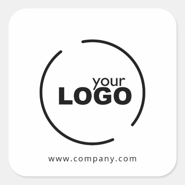 Professional Modern Business Logo Square Sticker (Front)