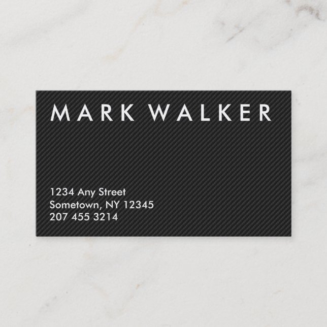 Professional Modern carbon fibre business card (Front)