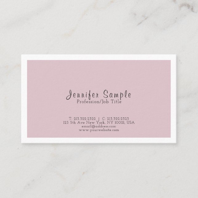 Professional Modern Classy Simple Design Business Card (Front)