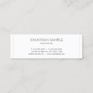 Professional Modern Clean Design Stylish Plain Mini Business Card