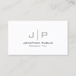 Professional Modern Clean Template Monogram Business Card