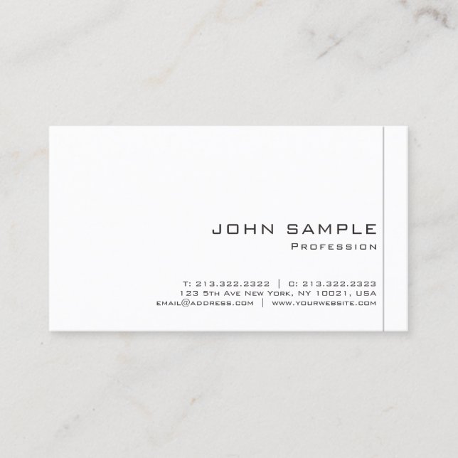 Professional Modern Clean Template Semi Gloss Business Card (Front)