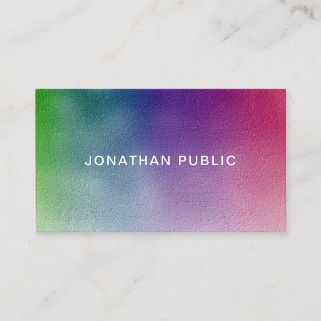 Professional Modern Colourful Elegant Simple Business Card (Front)