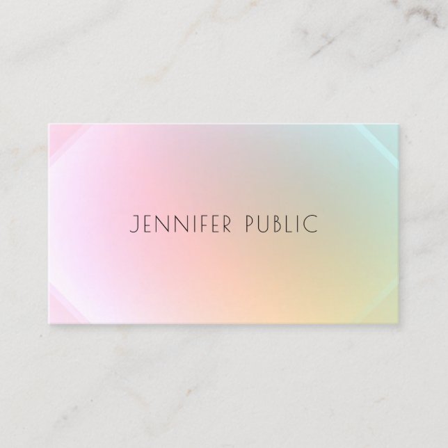 Professional Modern Colourful Template Elegant Business Card (Front)