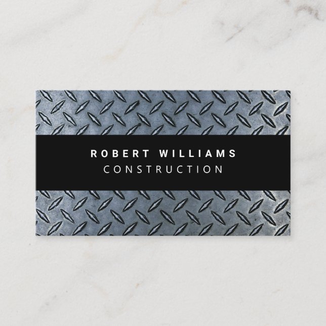 Professional Modern Construction Industrial Business Card (Front)