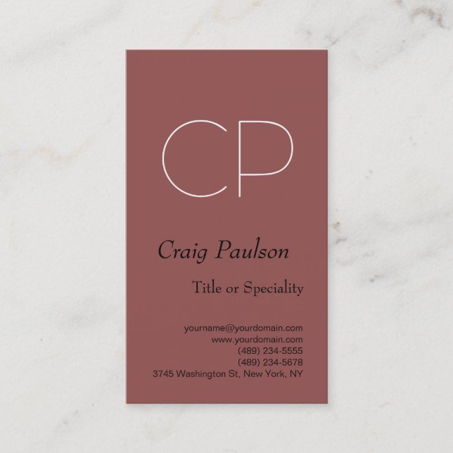 Professional Modern Consultant Business Card (Front)
