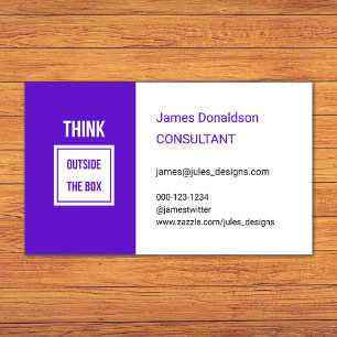 Professional modern consultant purple business card