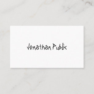 Professional Modern Cool Script Simple Template Business Card