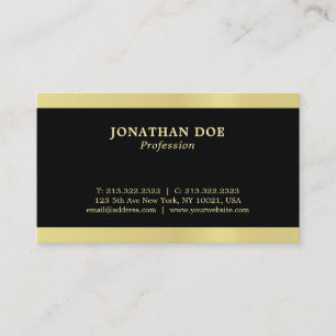 Professional Modern Creative Black and Gold Luxury Business Card