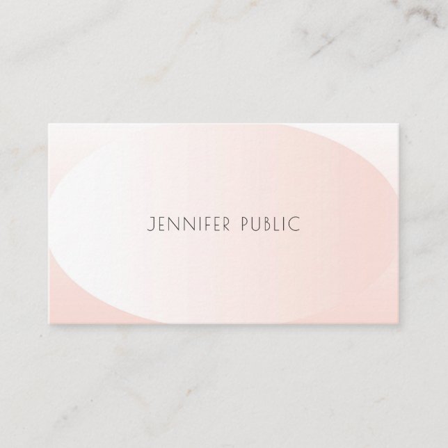 Professional Modern Creative Design Blush Pink Business Card (Front)