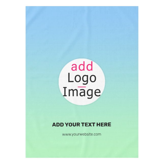 Professional Modern Custom Business Brand Gradient Tablecloth (Front)
