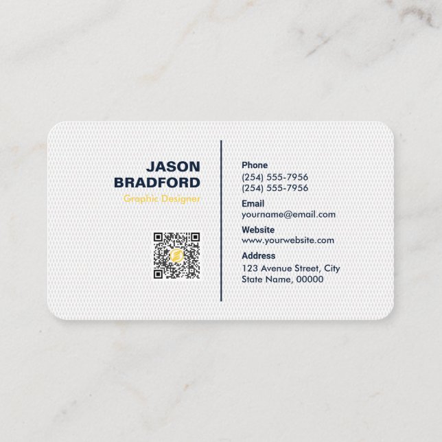 Professional Modern Custom Personalised Business C Business Card (Back)