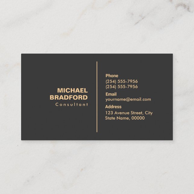 Professional Modern Custom Personalised Business Card (Back)