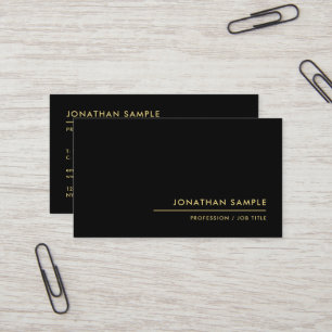 Professional Modern Custom QR Code Elegant Black Business Card