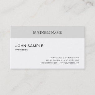 Professional Modern Design Clean Stylish Plain Business Card
