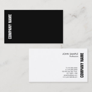 Professional Modern Elegant Black White Template Business Card