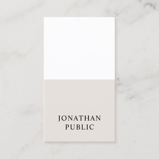 Professional Modern Elegant Clean Design Luxury Business Card (Front)