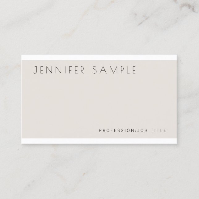 Professional Modern Elegant Colours Plain Luxury Business Card (Front)