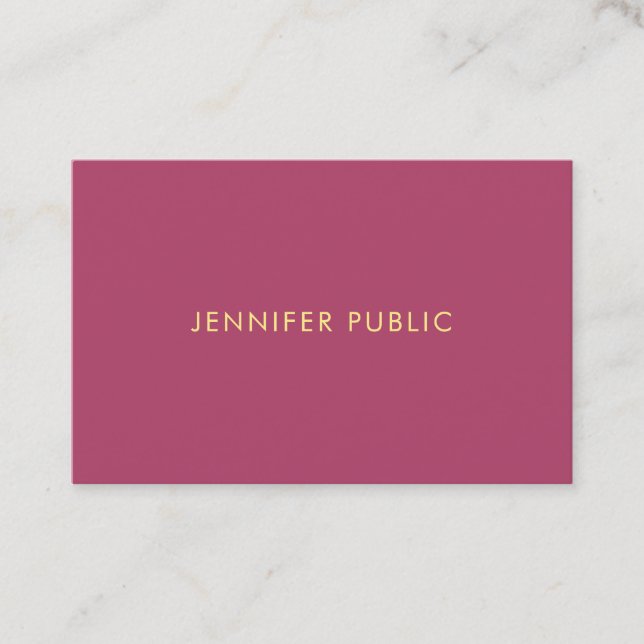 Professional Modern Elegant Colours Premium Silk Business Card (Front)