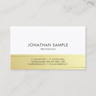 Professional Modern Elegant Design Gold Look Plain Business Card