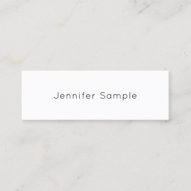 Professional Modern Elegant Design Minimal Plain Mini Business Card (Front)