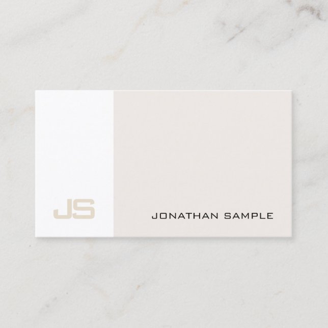Professional Modern Elegant Design Monogram Business Card (Front)