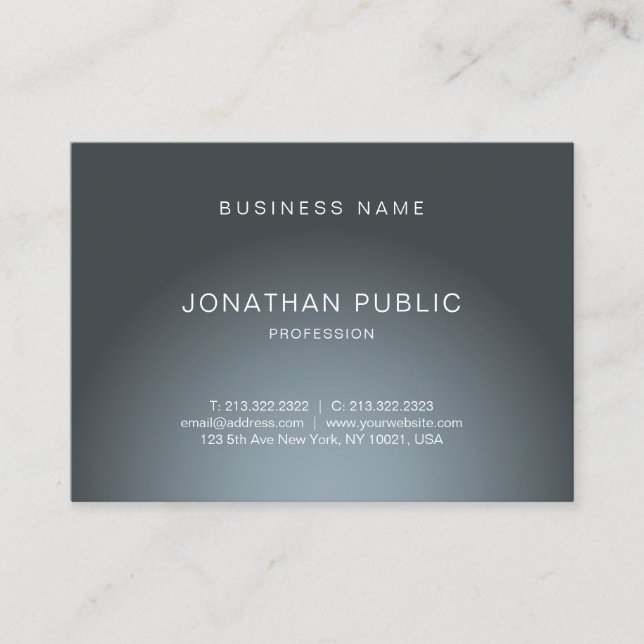 Professional Modern Elegant Design Trendy Plain Business Card (Front)