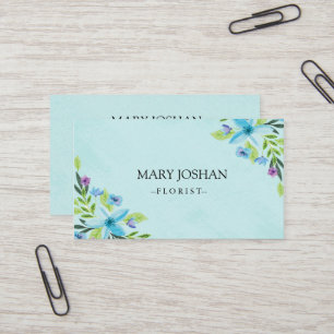 Professional Modern Elegant Floral Florist  Business Card