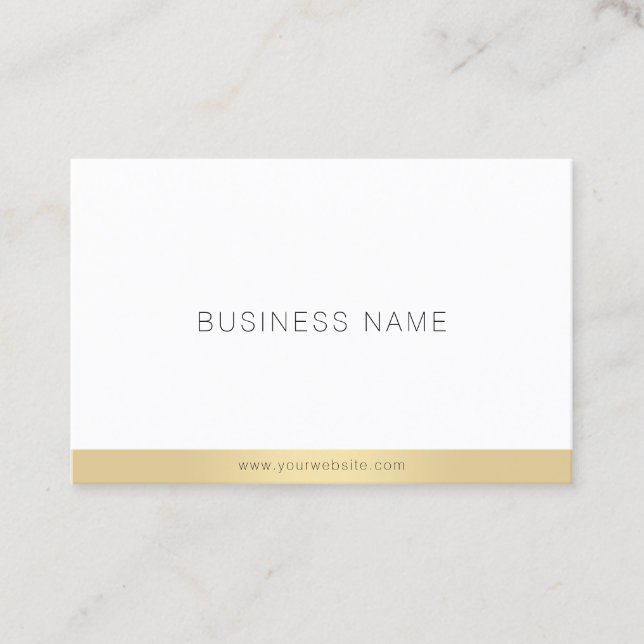 Professional Modern Elegant Gold Simple Design Business Card (Front)