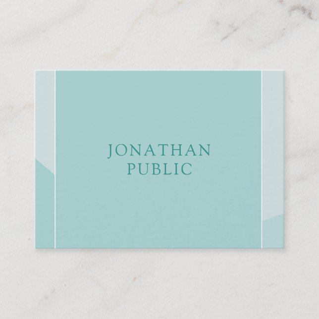 Professional Modern Elegant Green Simple Template Business Card (Front)