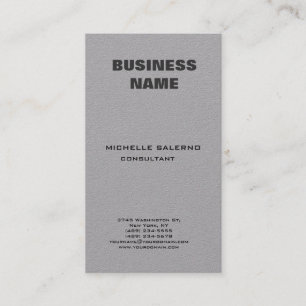 Professional Modern Elegant Grey Minimalist Simple Business Card