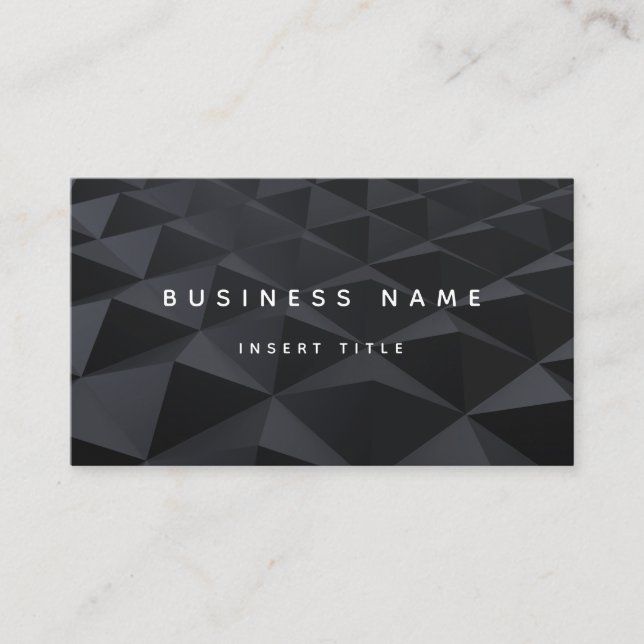 Professional Modern Elegant Metal Geometric Business Card (Front)
