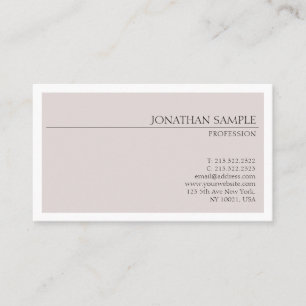 Professional Modern Elegant Minimalist Plain Business Card