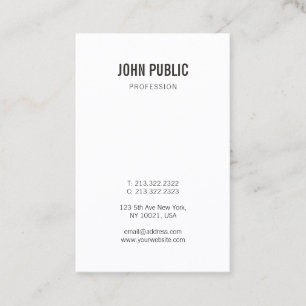 Professional Modern Elegant Minimalist Vertical Business Card