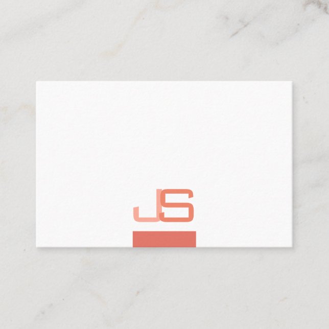 Professional Modern Elegant Monogram Template Business Card (Front)