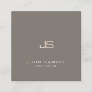 Professional Modern Elegant Monogrammed Template Square Business Card