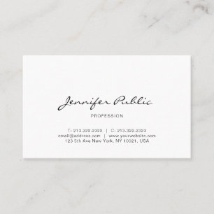 Professional Modern Elegant Plain Chic Minimalist Business Card