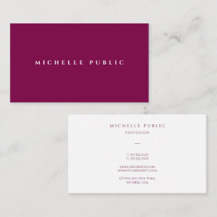 Professional Modern Elegant Purple Easy to Make Business Card