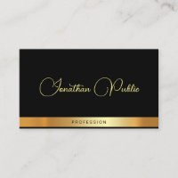 Professional Modern Elegant Script Name Black Gold