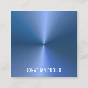 Professional Modern Elegant Simple Blue Template Square Business Card