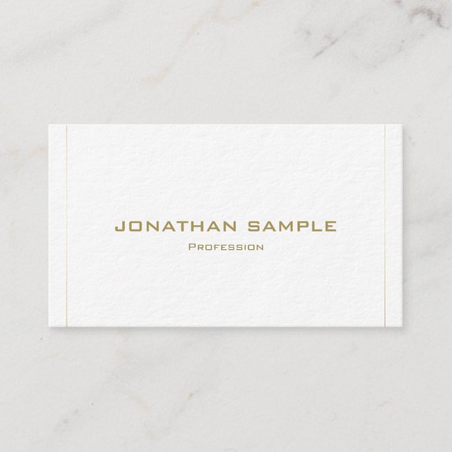 Professional Modern Elegant Simple Gold Luxury Business Card (Front)
