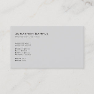 Professional Modern Elegant Simple Plain Business Card